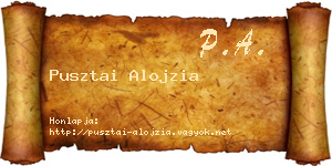 Pusztai Alojzia névjegykártya